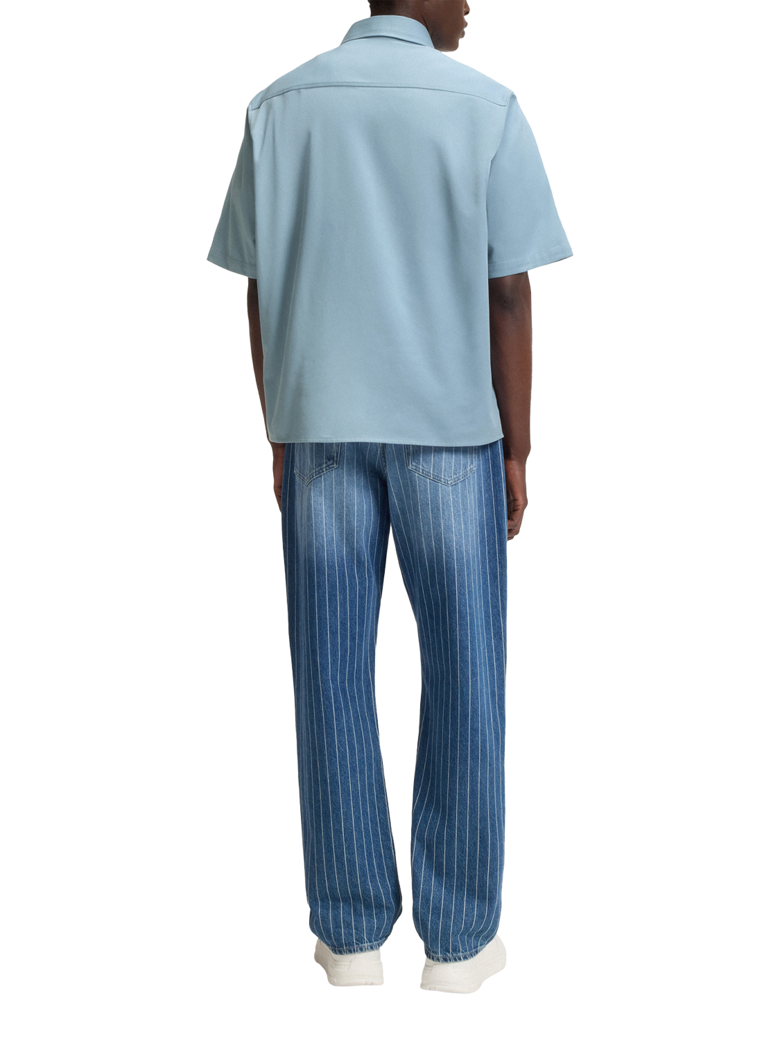 Product image 2 of 6, which shows HUGO Short Sleeve Cotton Shirt, Light Blue, L