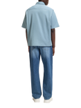 HUGO Short Sleeve Cotton Shirt, Light Blue