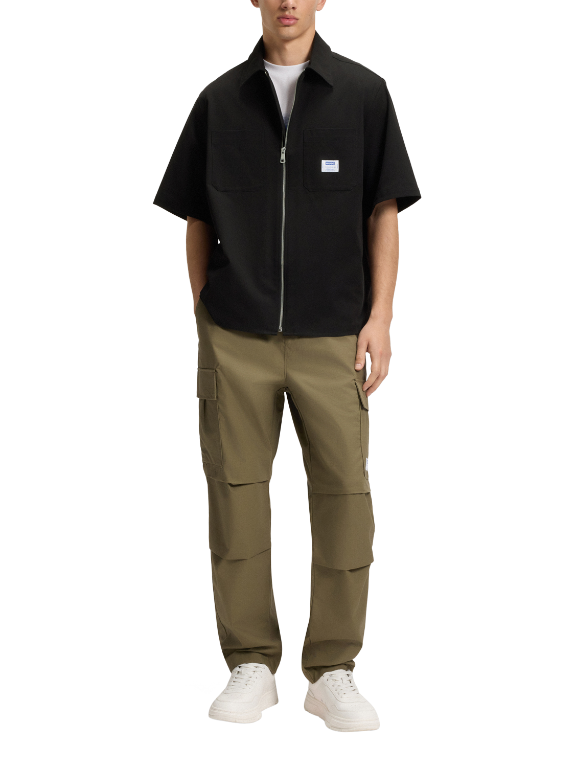 Product image 3 of 11, which shows HUGO BOSS HUGO Workwear Cotton Shirt, Black/Multi, L