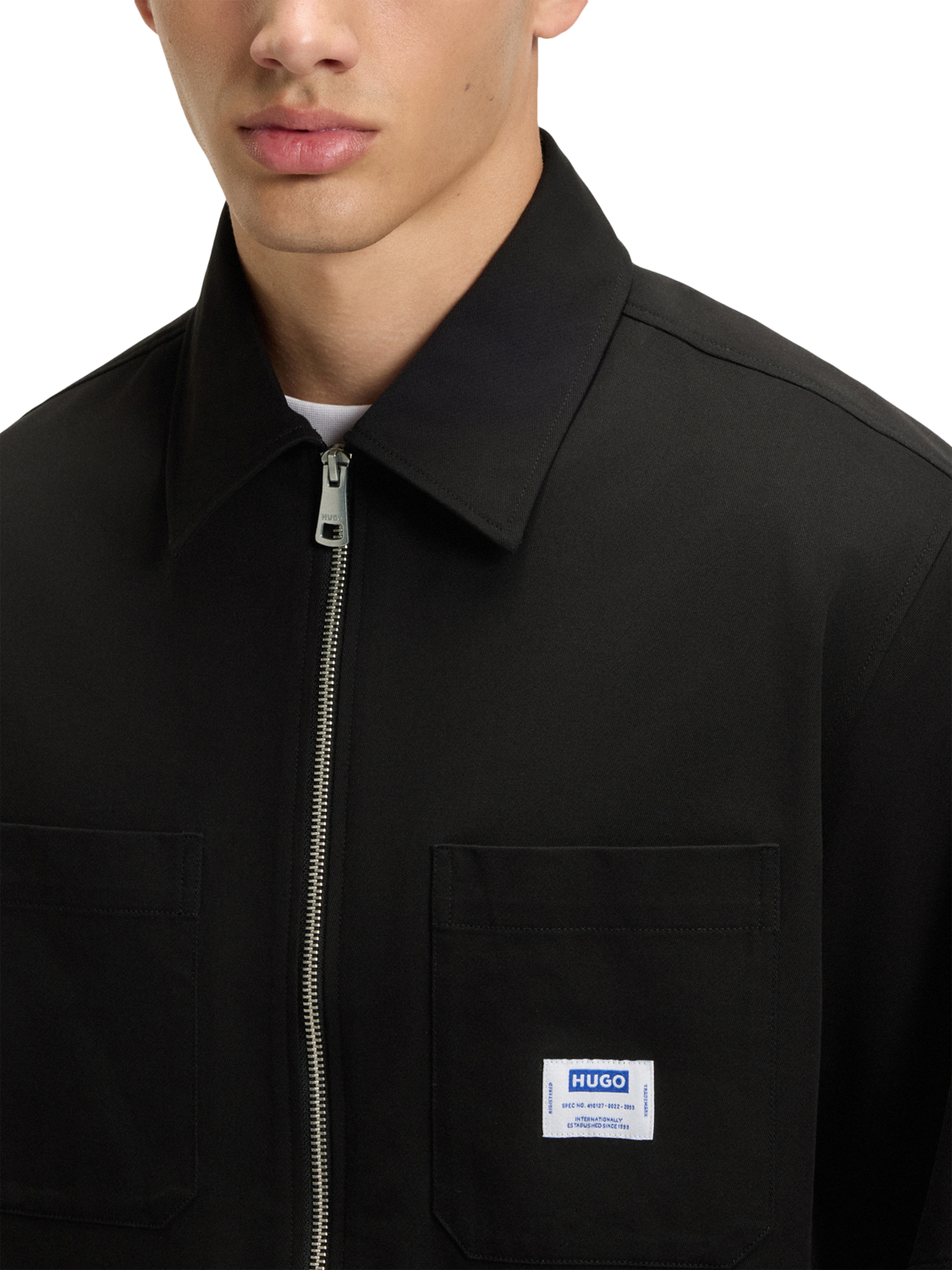 Product image 5 of 11, which shows HUGO BOSS HUGO Workwear Cotton Shirt, Black/Multi, L