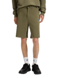 HUGO BOSS Nasensio Cotton Drawcord Small Logo Shorts, Mid Green