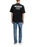 BOSS Nalono Back Graphic T-Shirt, Light Pastel Blue, Black