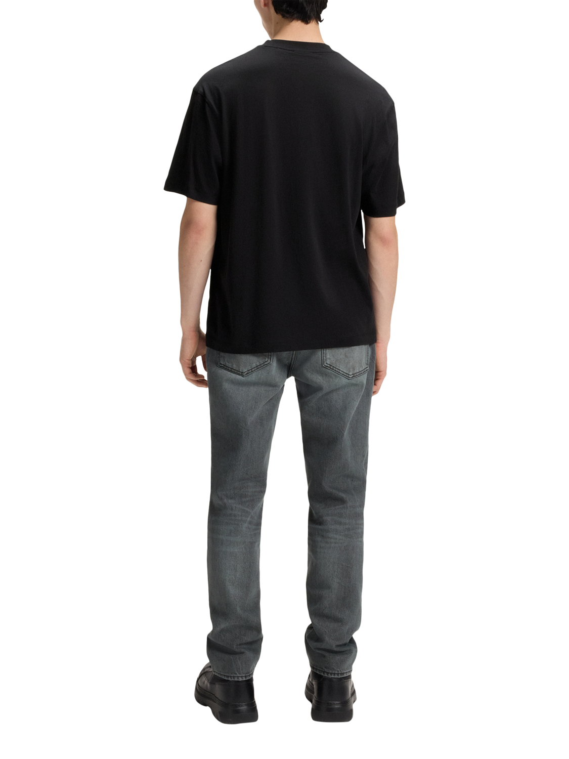 Product image 2 of 5, which shows HUGO BOSS HUGO Graphic Print Cotton T-Shirt, Black, M