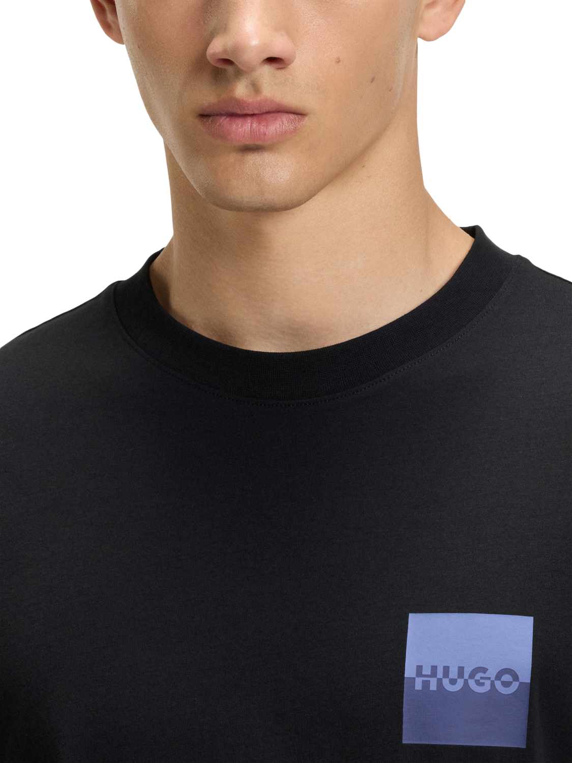Product image 5 of 5, which shows HUGO BOSS HUGO Graphic Logo Cotton T-Shirt, Black/Multi, L
