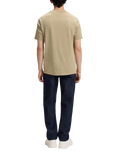 HUGO Cotton Regular Fit Short Sleeve Split Logo T-Shirt, Beige/Multi