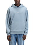 HUGO Heavyweight Terry Cotton Hoodie, Blue/Multi