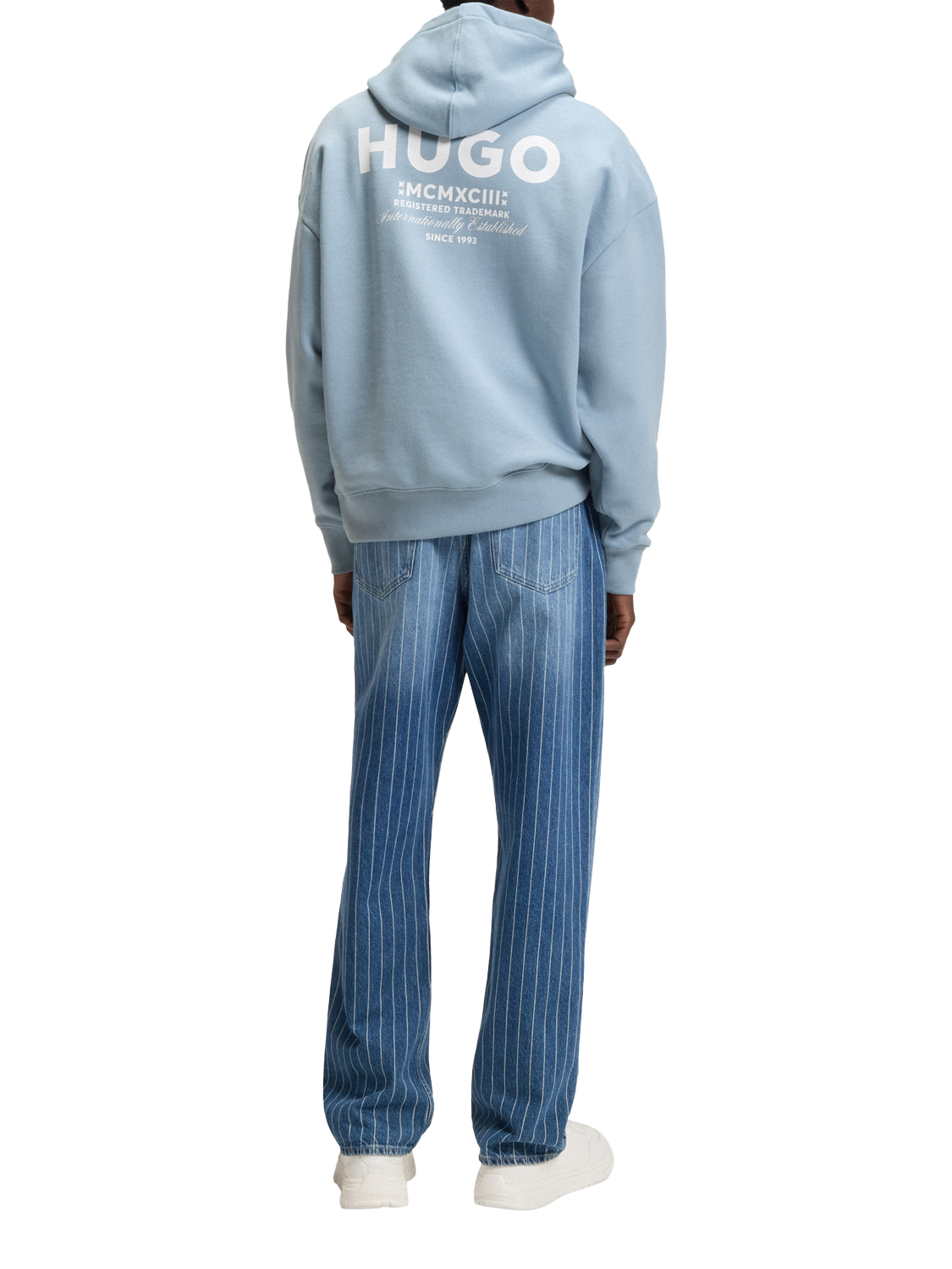 Product image 2 of 5, which shows HUGO Heavyweight Terry Cotton Hoodie, Blue/Multi, L