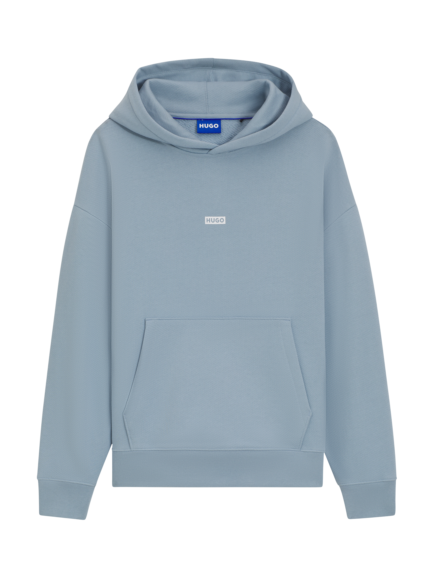 Product image 4 of 5, which shows HUGO Heavyweight Terry Cotton Hoodie, Blue/Multi, L
