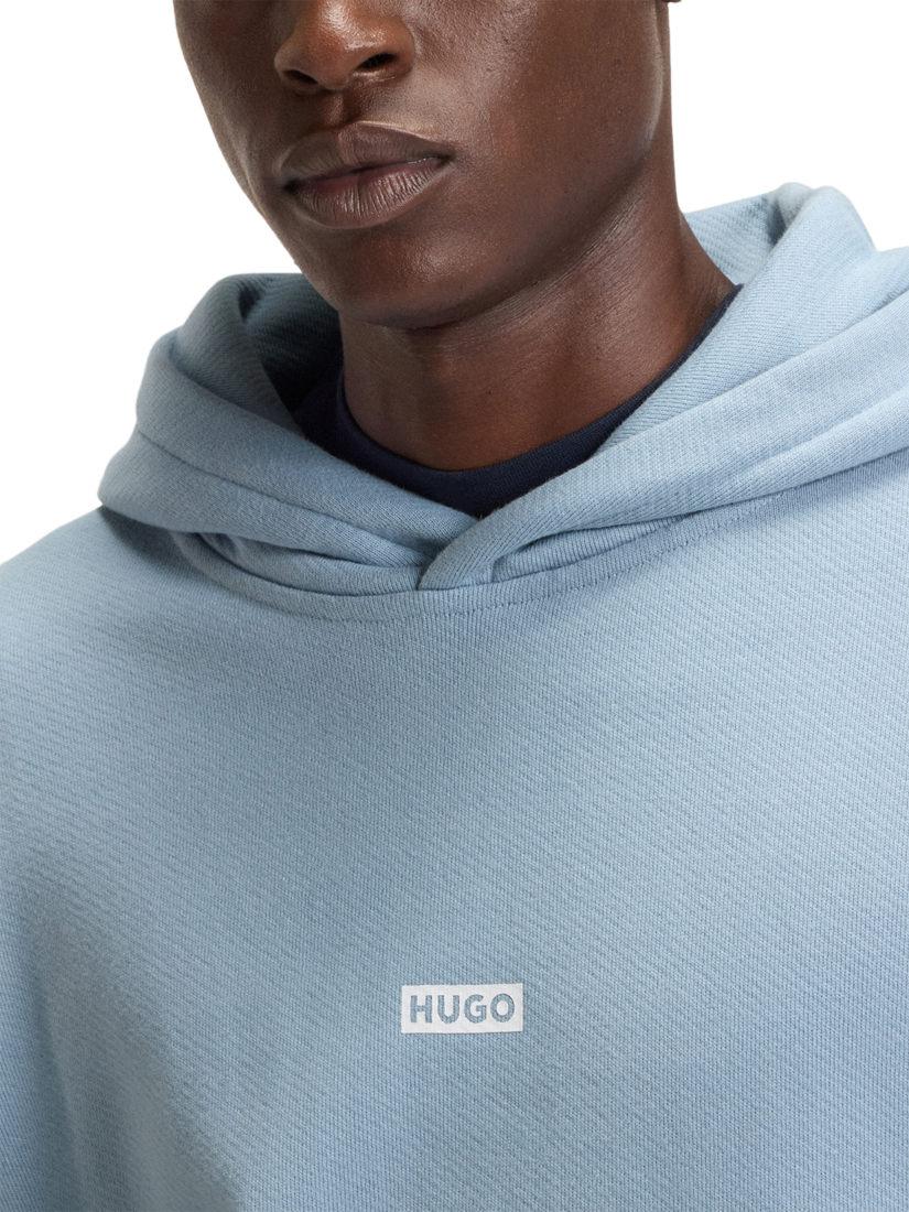 Product image 5 of 5, which shows HUGO Heavyweight Terry Cotton Hoodie, Blue/Multi, L
