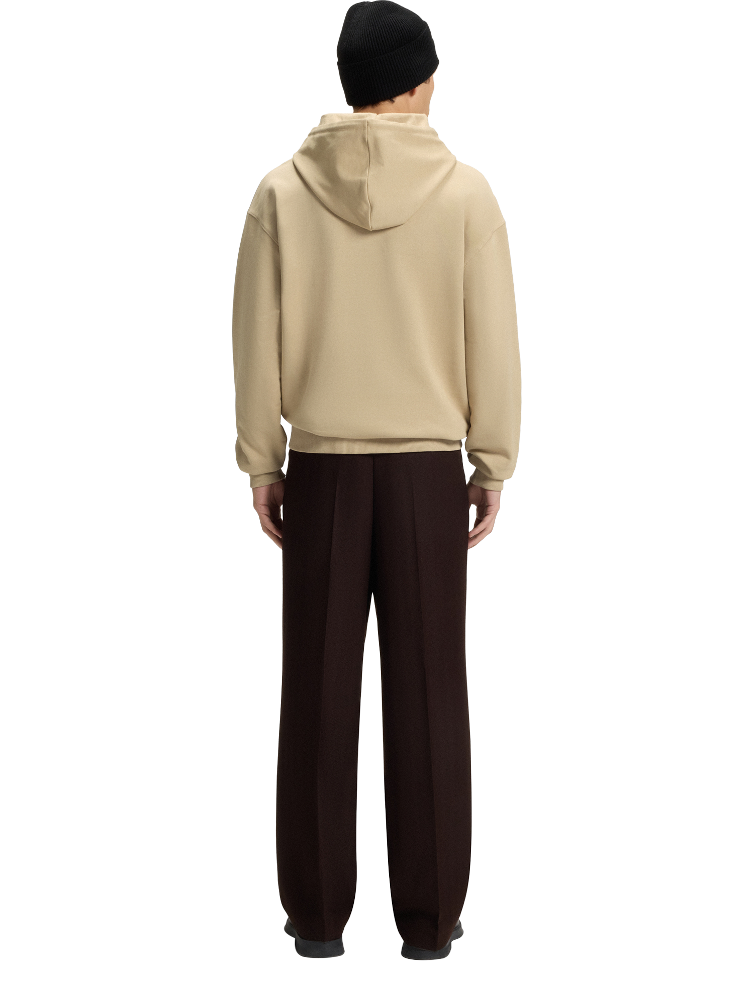 Product image 2 of 5, which shows HUGO BOSS HUGO Graphic Print Cotton Hoodie, Beige/Multi, L