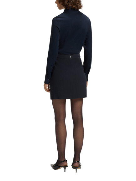 HUGO BOSS A Line Business Mini Skirt - view 2, Dark Blue