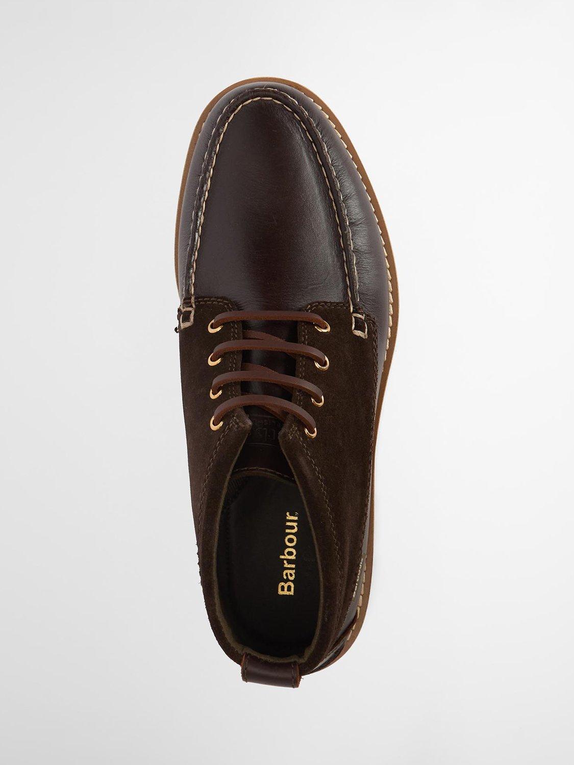 Product image 7 of 8, which shows Barbour Hadston Two Tone Apron Chukka Boots, Brown, 10