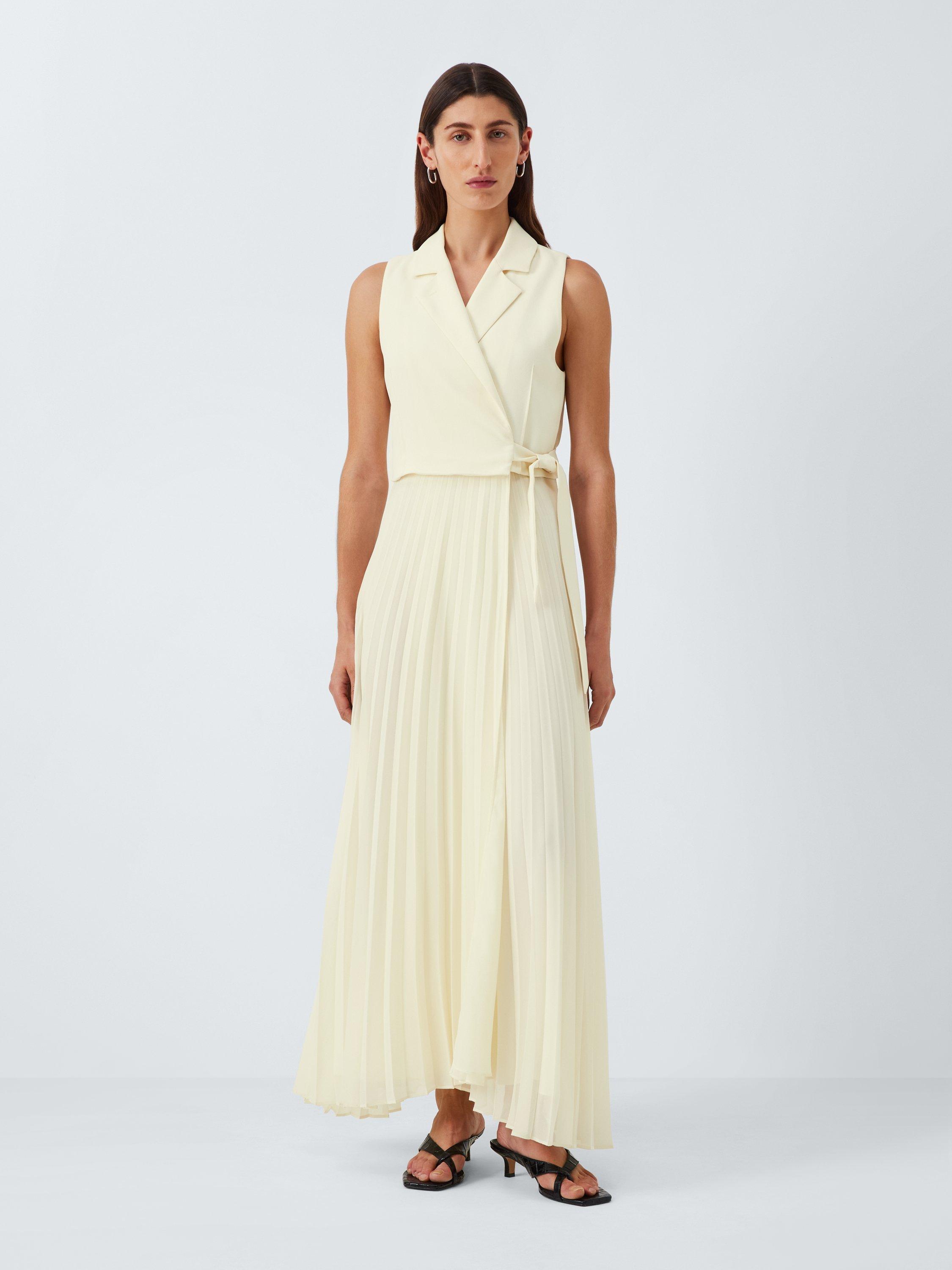 Product image 1 of 6, which shows Marella Statua Sleeveless Maxi Dress, Wool White, 16