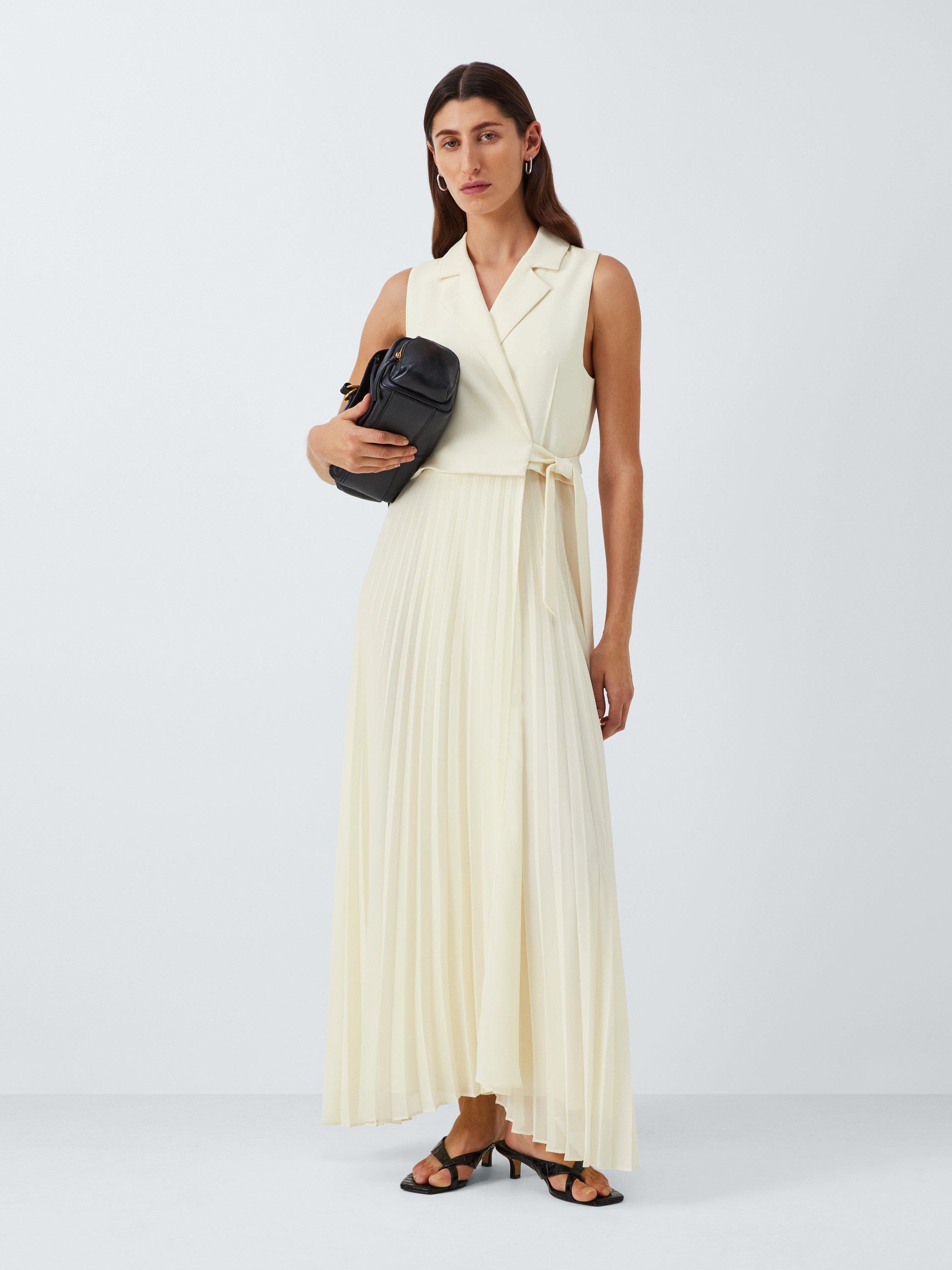 Product image 3 of 6, which shows Marella Statua Sleeveless Maxi Dress, Wool White, 16