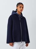 Marella Saffico Hooded Zip Front Jacket, Navy