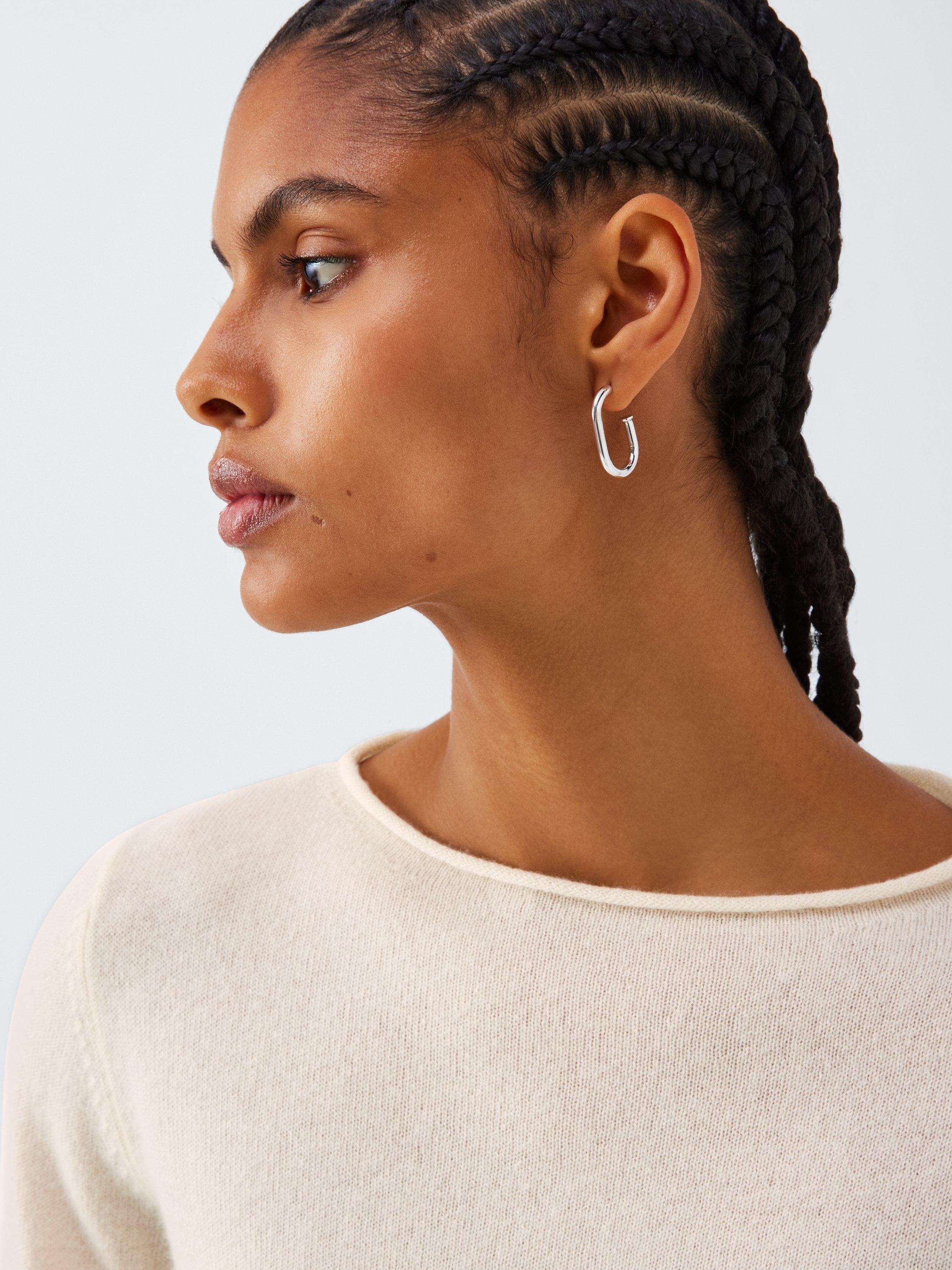 Product image 5 of 6, which shows Marella Manto Boat Neck Elbow Sleeve Cashmere Jumper, White, S