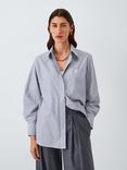 Marella Avila Stripe Long Sleeve Cotton Shirt, Navy