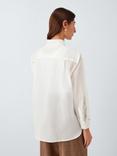 Marella Cristin Cotton Floral Lace Detailed Shirt, White
