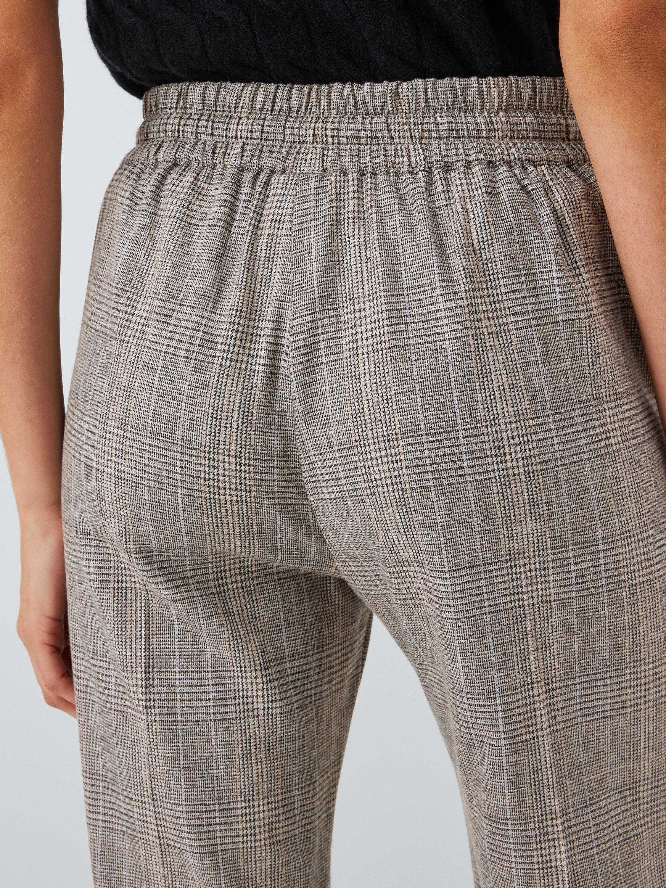 Product image 6 of 6, which shows Marella Elodia Wide Leg Drawstring Trousers, Light Grey, 10