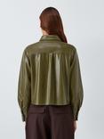 Marella Profilo Faux Leather Shacket, Olive