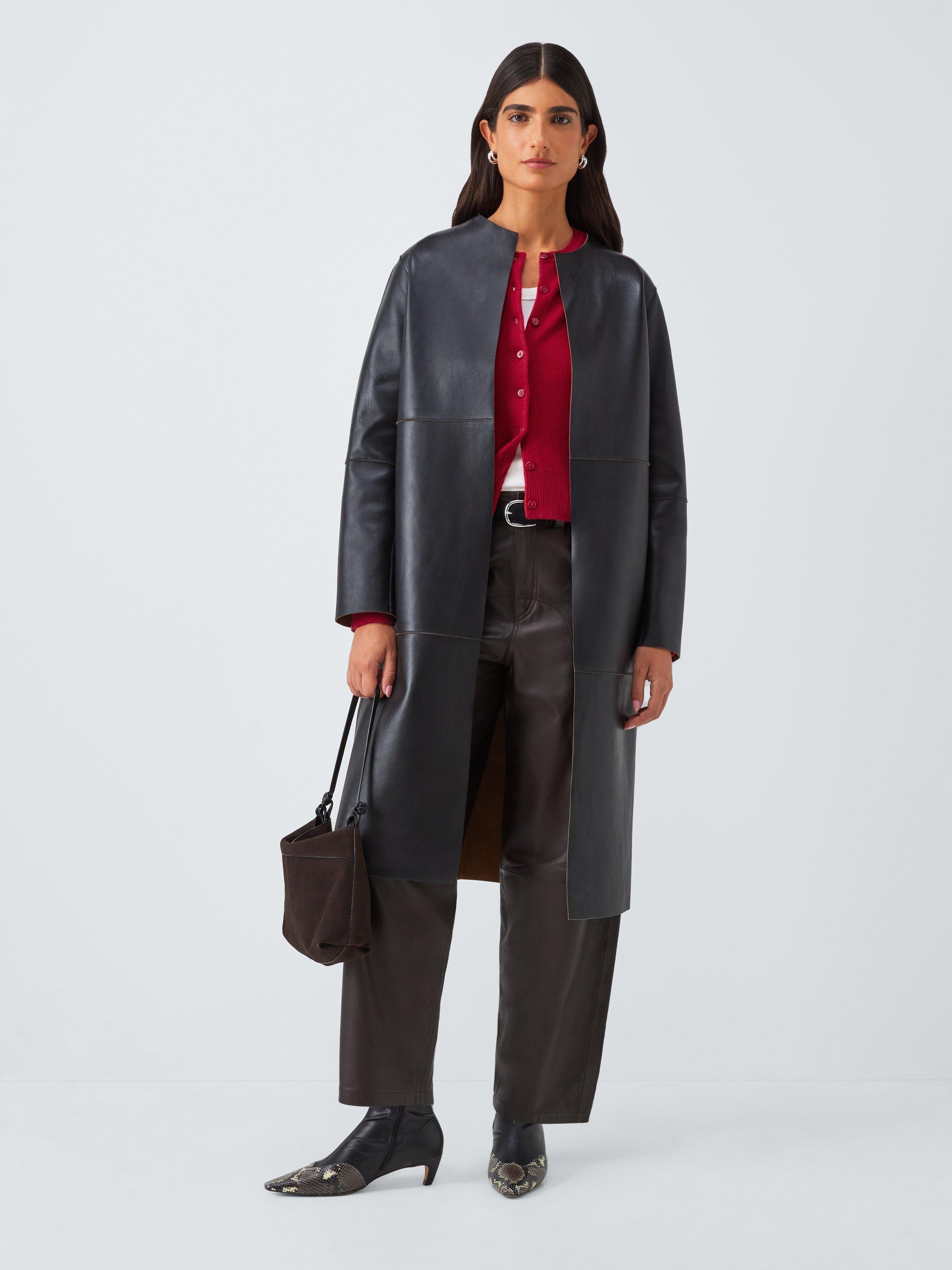 Product image 3 of 6, which shows Marella Finito Crew Neck Wool Rich Cardigan, Red, M