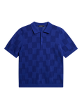 J.Lindeberg Reymond Stacked Bridge Polo Shirt, Clematis Blue