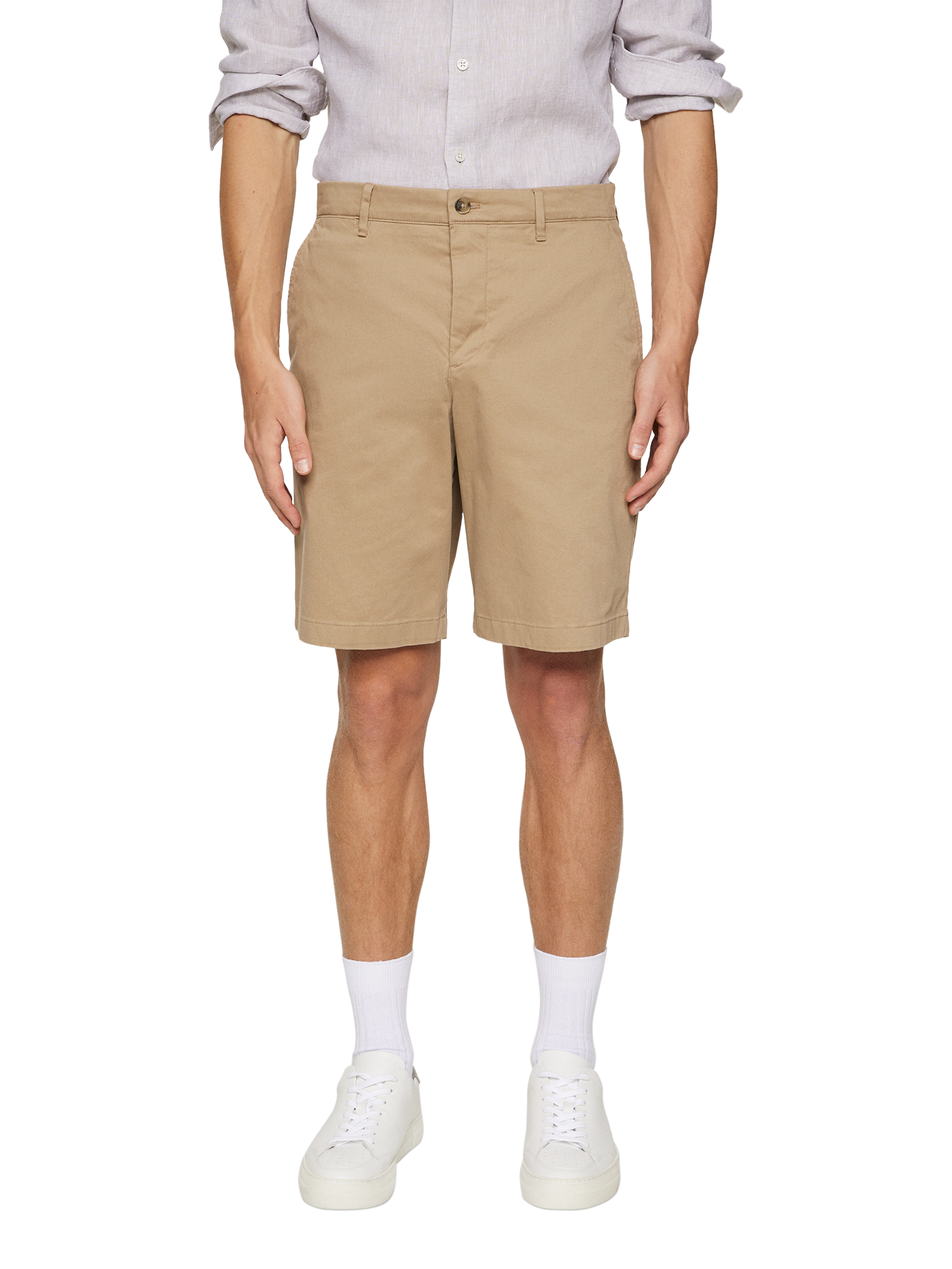 Product image 1 of 5, which shows J.Lindeberg Shane Cotton Blend Shorts, Batique Khaki, 31R