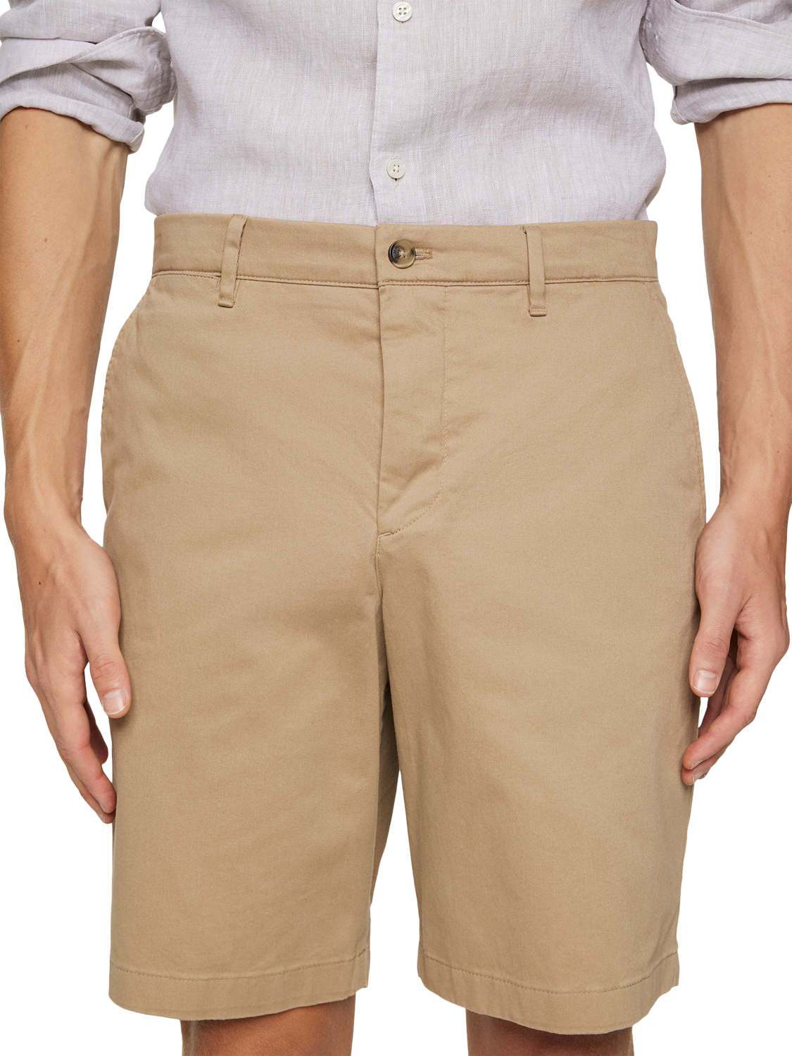 Product image 4 of 5, which shows J.Lindeberg Shane Cotton Blend Shorts, Batique Khaki, 31R