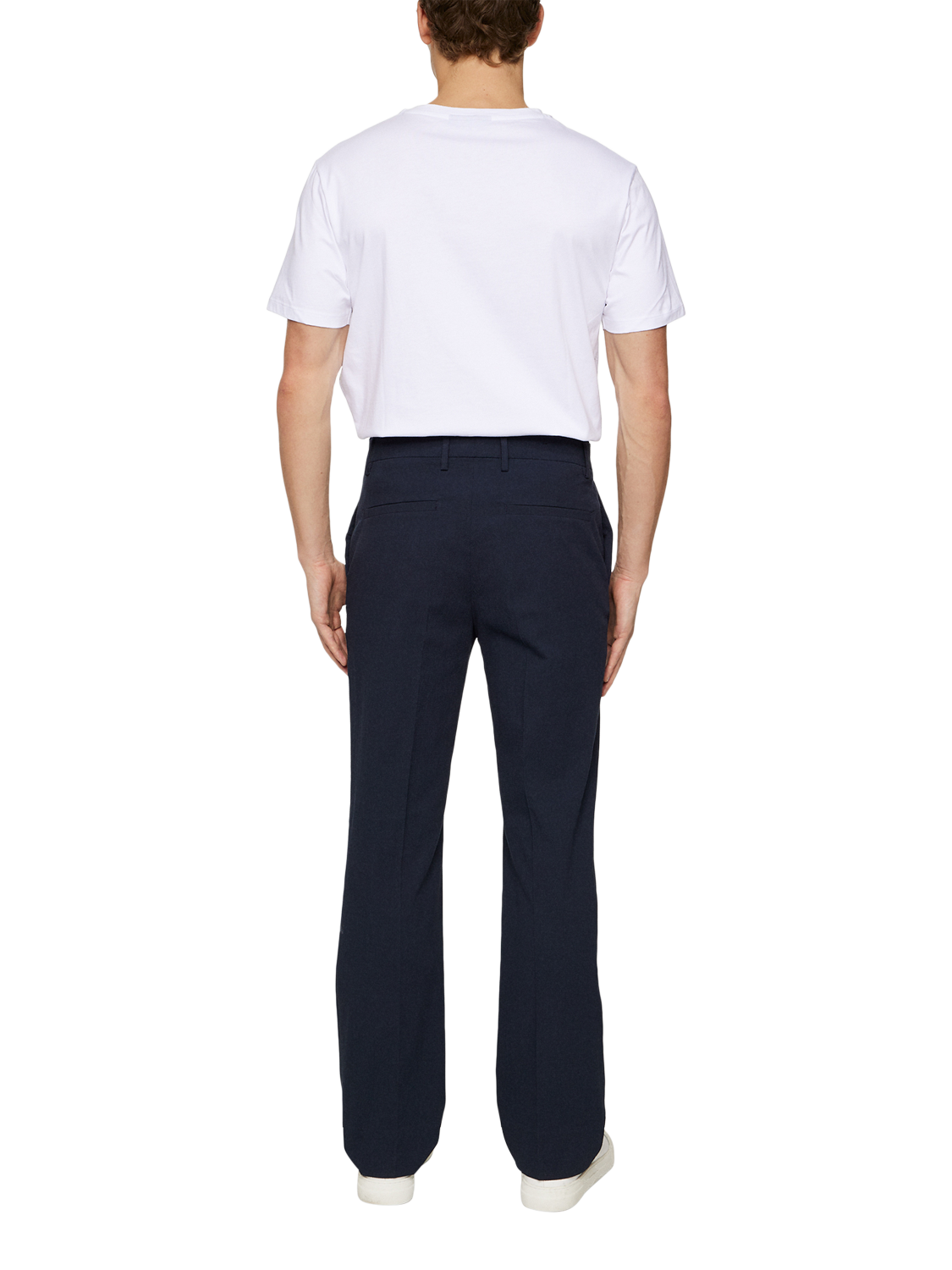 Product image 2 of 11, which shows J.Lindeberg Dropper Seersucker Trousers, Jl Navy, 36R