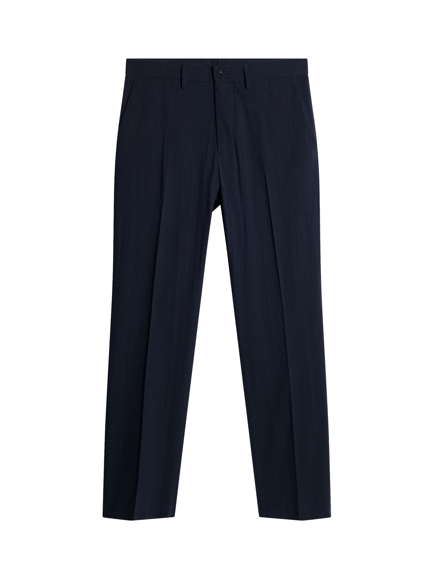 Product image 5 of 11, which shows J.Lindeberg Dropper Seersucker Trousers, Jl Navy, 36R