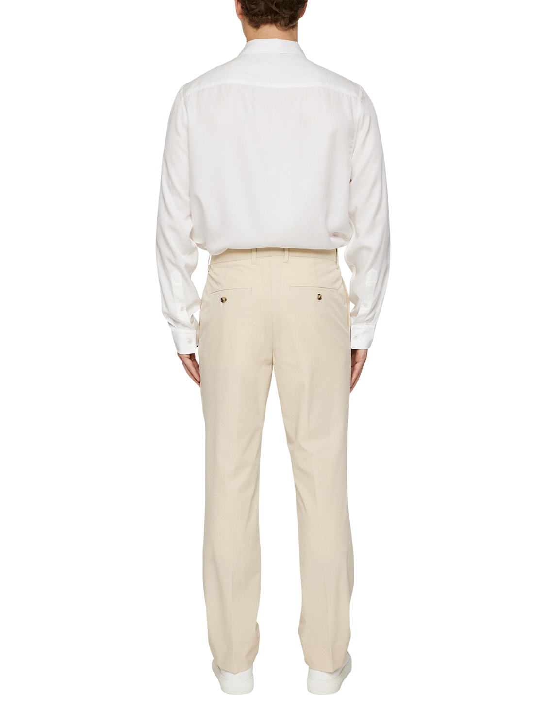 Product image 2 of 5, which shows J.Lindeberg Lois Water-Repellent Straight Cut Trousers, Moonbeam, 30R