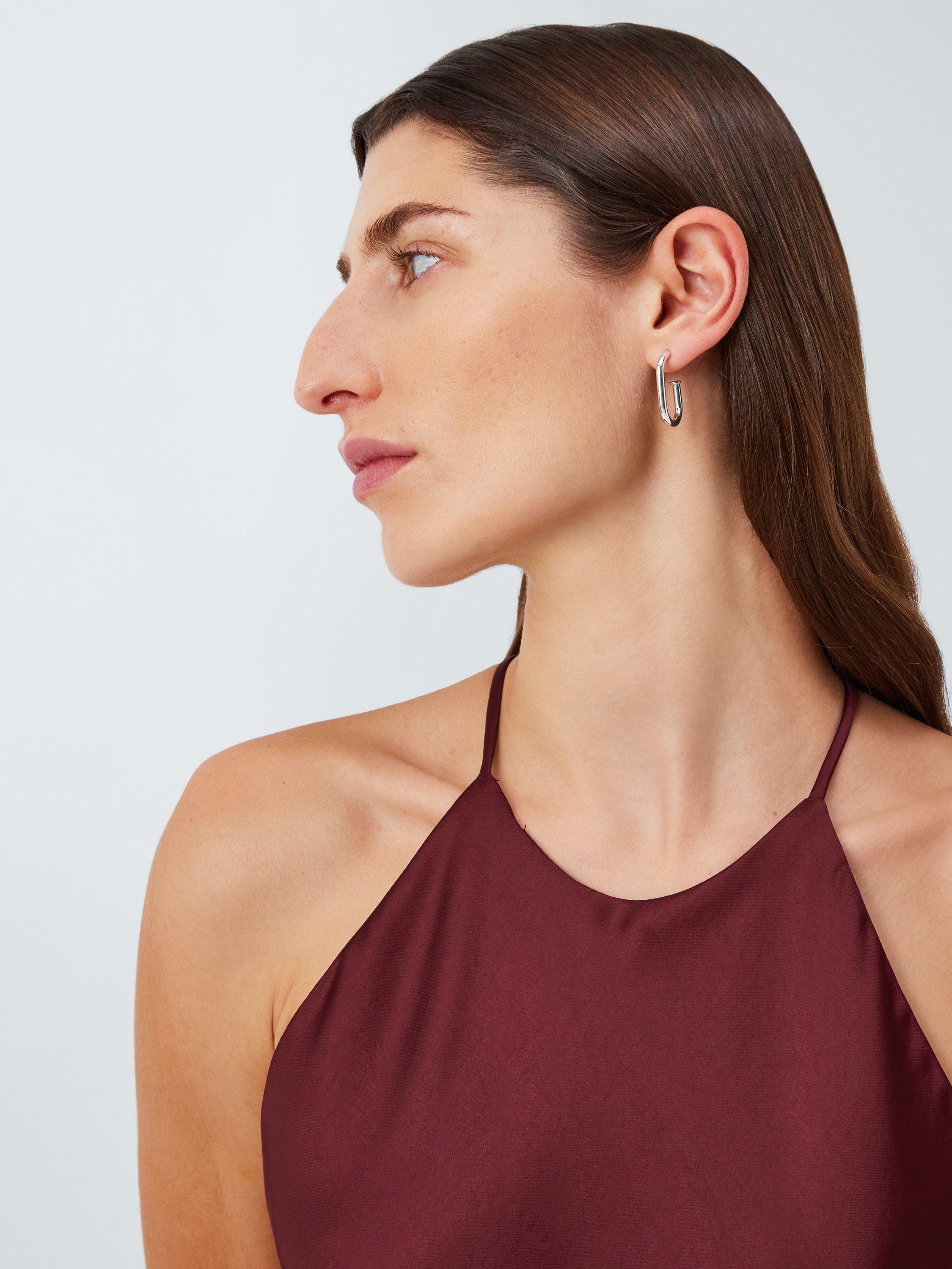Product image 5 of 6, which shows Marella Lillo Halterneck Maxi Dress, Bordeaux, 8