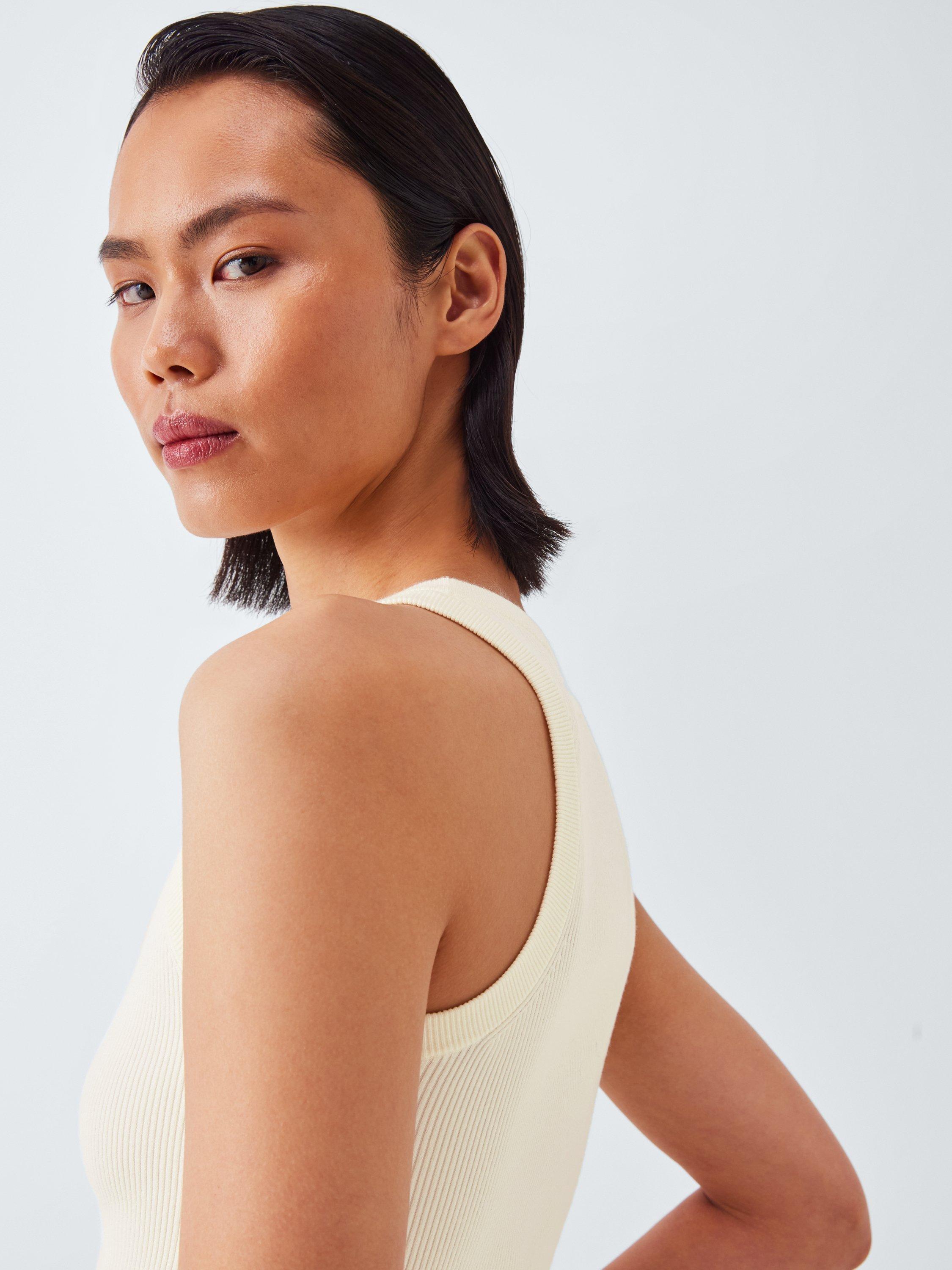 Product image 6 of 6, which shows Marella Elisa Scoop Neck Vest Top, White, XL