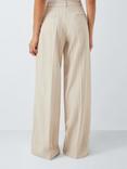 Marella Skipper Pinstripe Wide Leg Trousers, Ecru