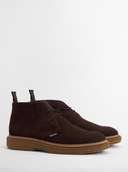 Barbour Blaine Suede Chukka Boots, Chocolate - view 2, Choc Suede