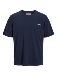 Jack & Jones Kids' Cotton T-Shirt Pyjamas, Navy Blazer, Navy Blazer