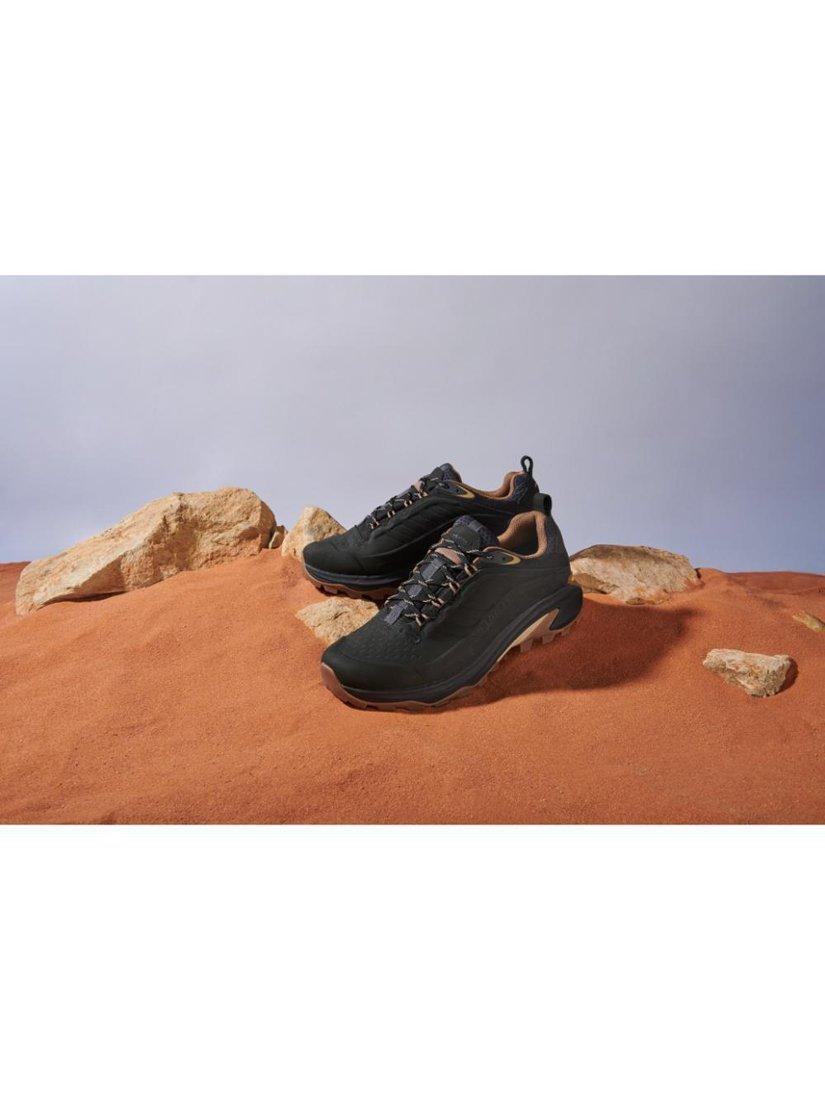 Product image 7 of 7, which shows Merrell Moab Speed 2 Leather Waterproof Leather Hiking Shoes, Black, 7