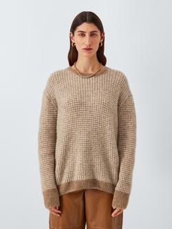 Marella Jonny Textured Jumper, Hazelnut Brown, Hazelnut Brown