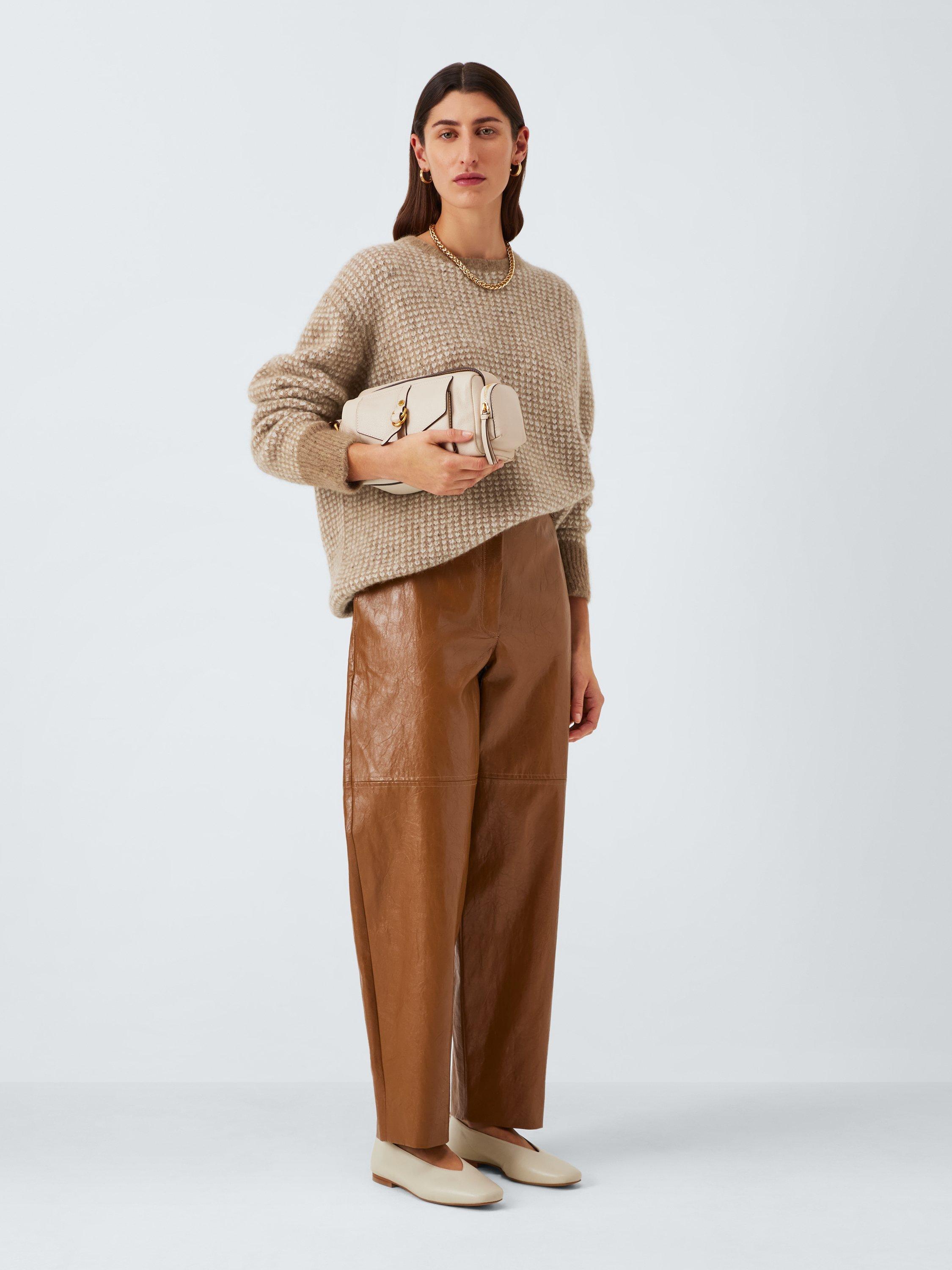 Product image 3 of 6, which shows Marella Jonny Textured Jumper, Hazelnut Brown, S