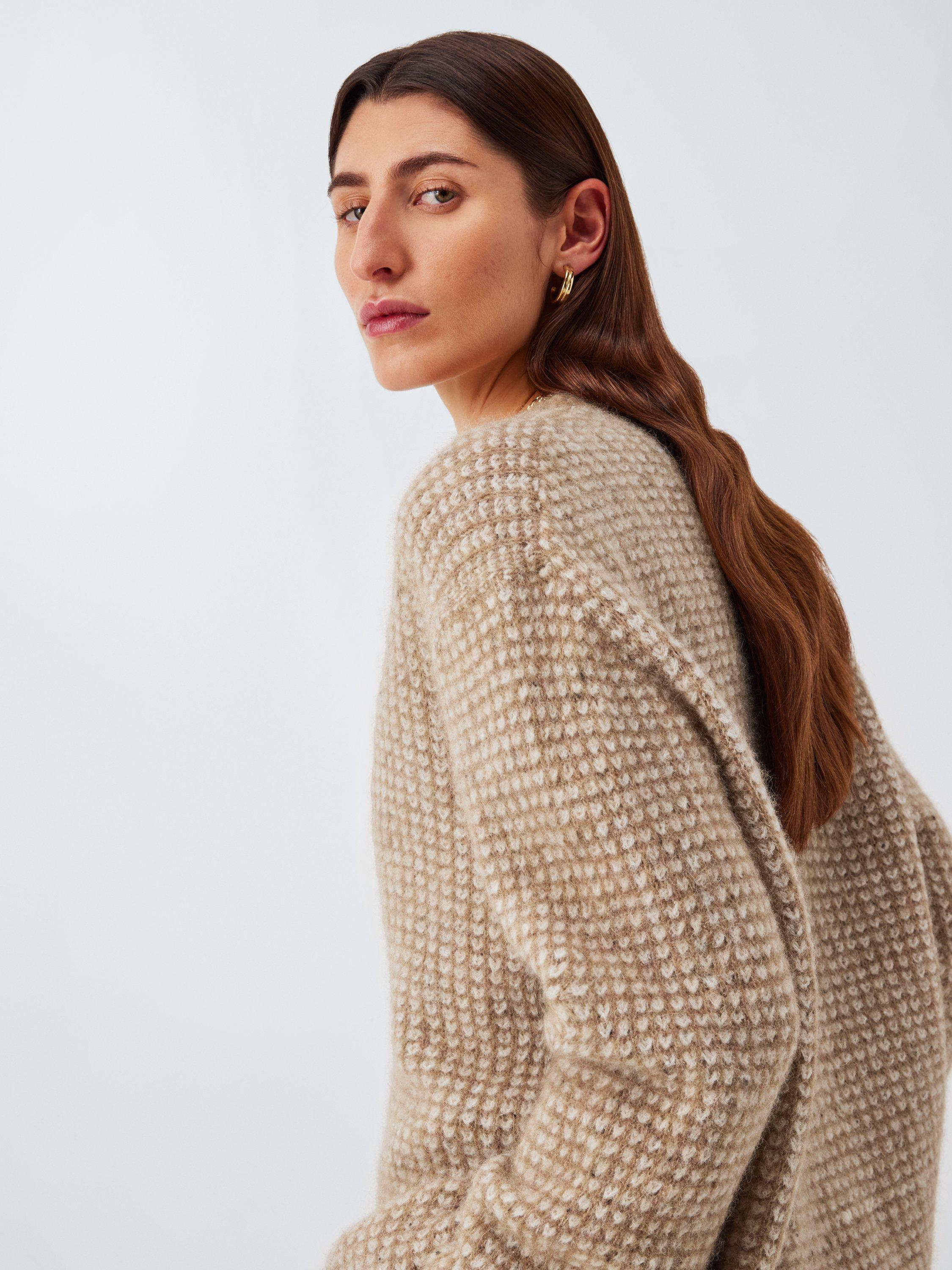 Product image 5 of 6, which shows Marella Jonny Textured Jumper, Hazelnut Brown, S