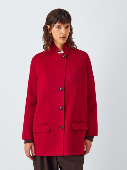 Marella Baviera Pure Wool Coat, Red, Red