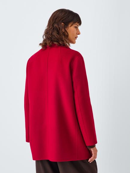 Marella Baviera Pure Wool Coat, Red - view 2, Red