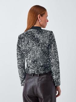 Marella Betta Sequin Top, Black/Grey - view 2, Black/Grey
