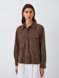 Marella Gioco Suede Shacket, Brown