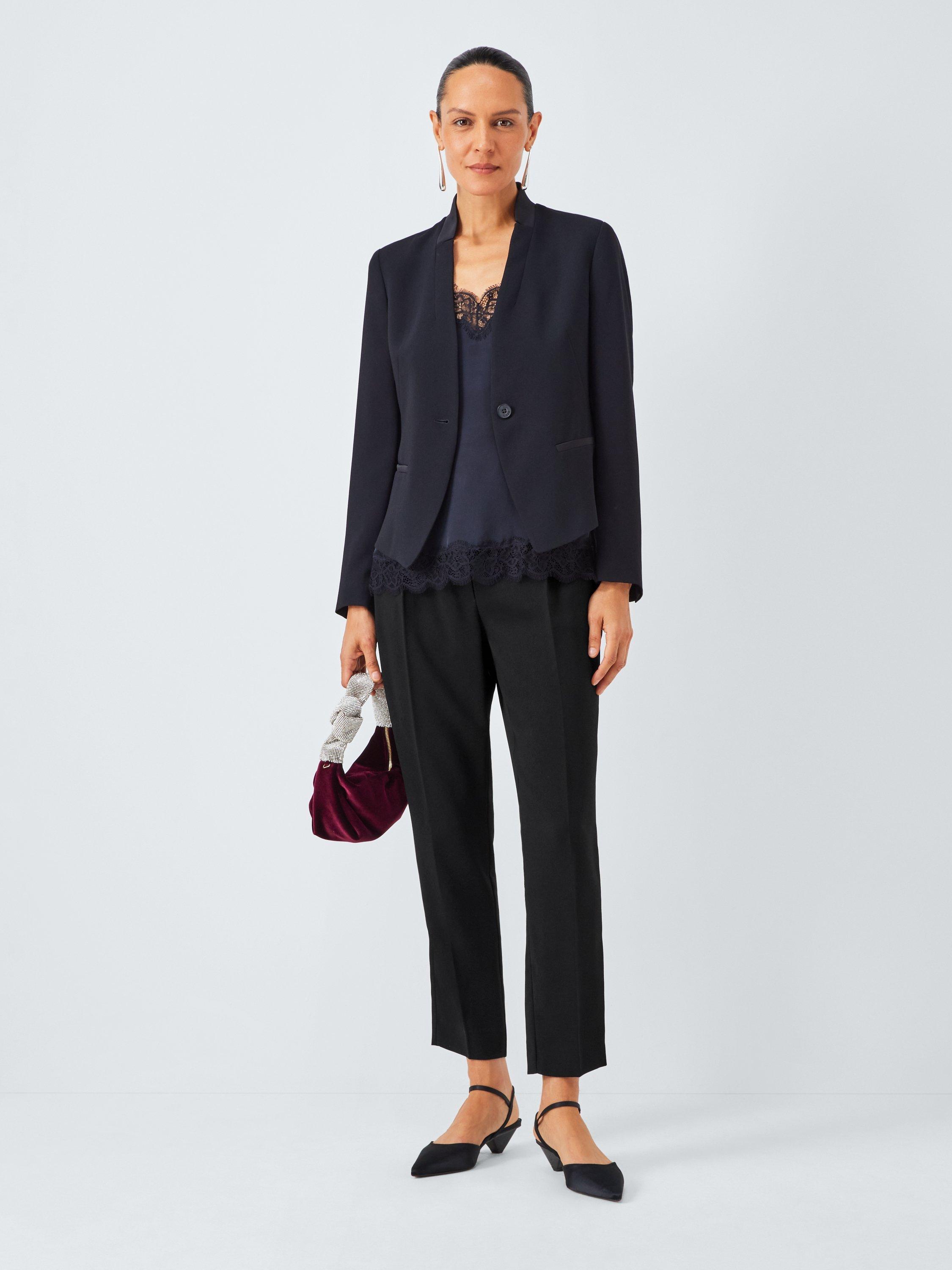 Product image 3 of 6, which shows Marella Izabel Tailored Trousers, Black, 6