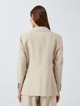 Marella Facile Pinstripe Blazer, Ecru