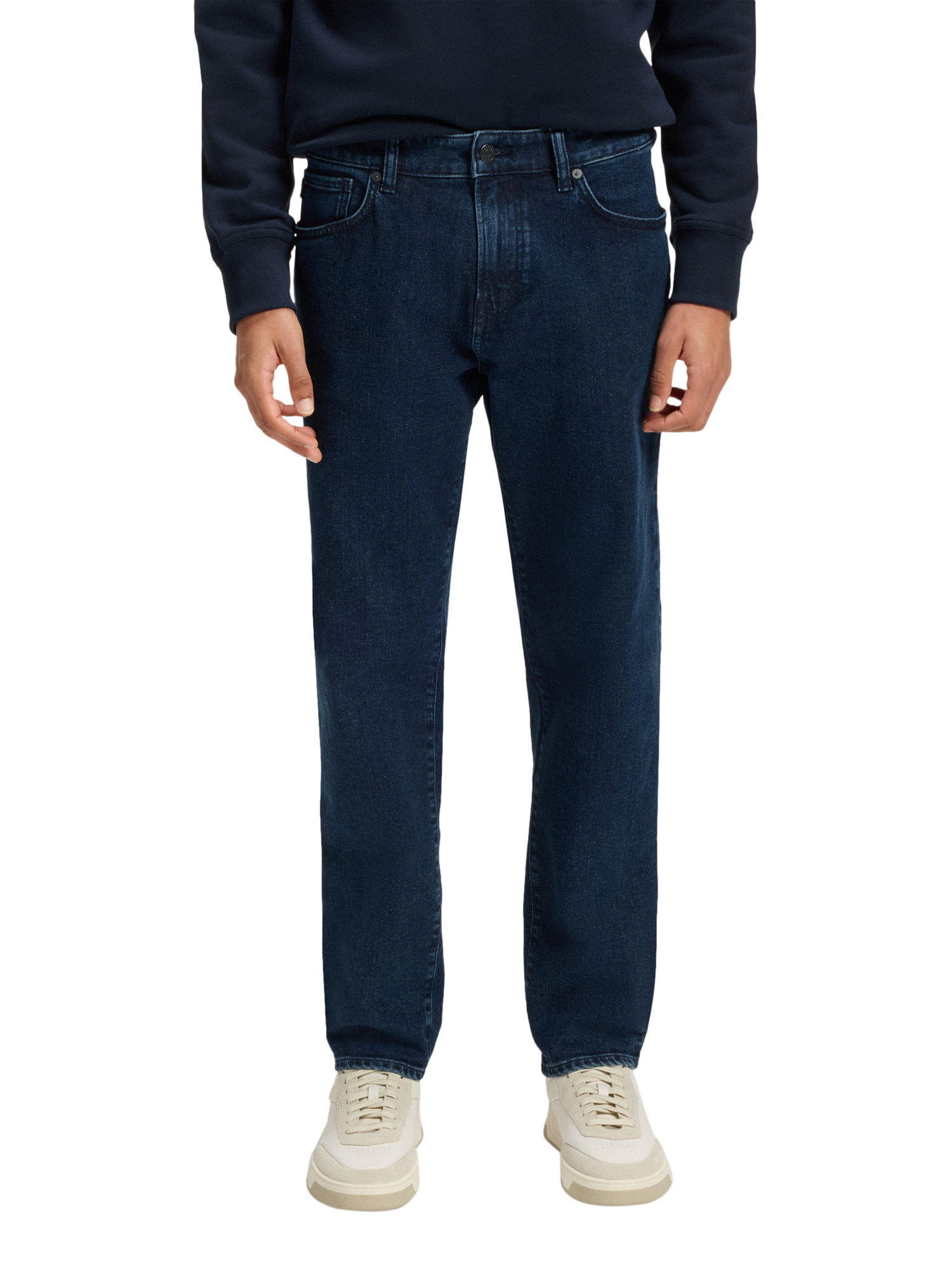 Product image 1 of 6, which shows HUGO BOSS BOSS Regular Fit Jeans, Navy, 33L