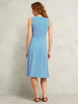 Hobbs Lisa Jersey Dress - view 2, Blue/Ivory