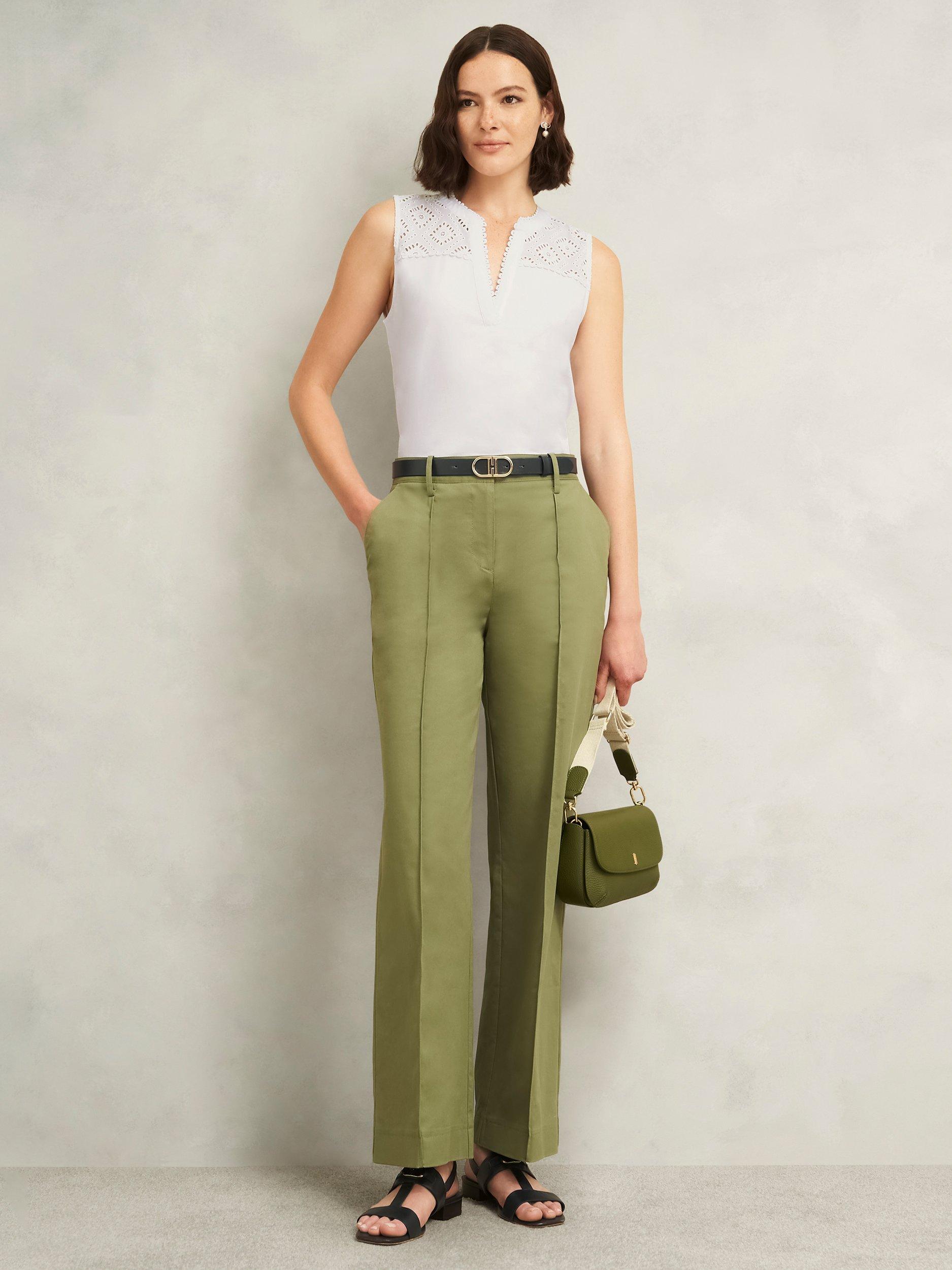 Product image 5 of 5, which shows Hobbs Suzanna Broderie Anglaise Top, Hobbs White, L