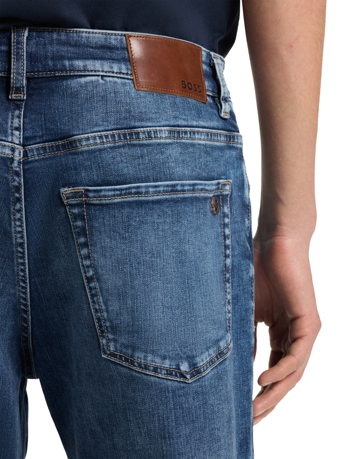 Product image 6 of 6, which shows HUGO BOSS BOSS Regular Fit Jeans, Bright Blue, 31R